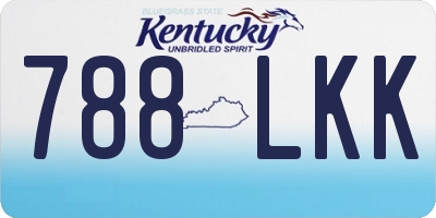 KY license plate 788LKK