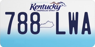 KY license plate 788LWA