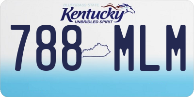 KY license plate 788MLM