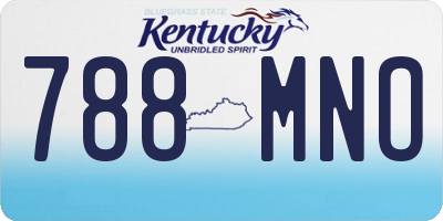 KY license plate 788MNO