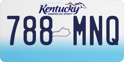 KY license plate 788MNQ