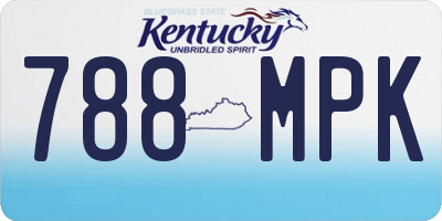 KY license plate 788MPK