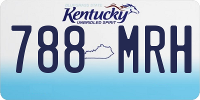KY license plate 788MRH