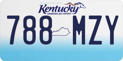 KY license plate 788MZY