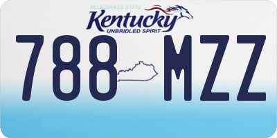 KY license plate 788MZZ