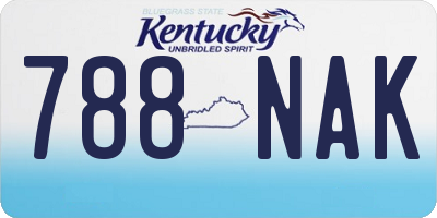 KY license plate 788NAK