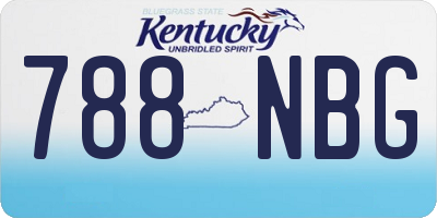 KY license plate 788NBG