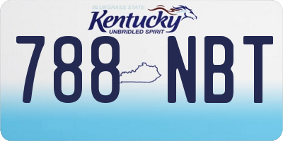 KY license plate 788NBT