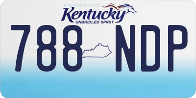 KY license plate 788NDP