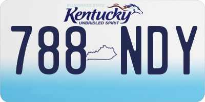 KY license plate 788NDY