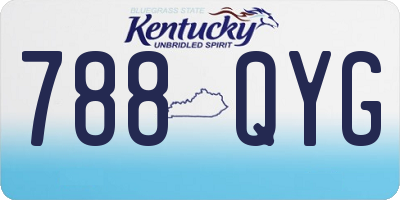 KY license plate 788QYG