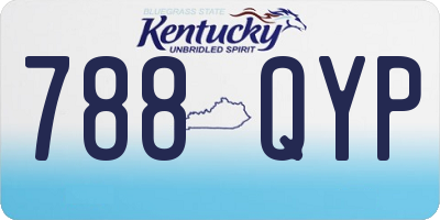 KY license plate 788QYP