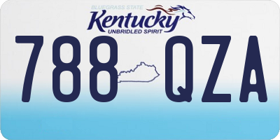 KY license plate 788QZA