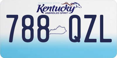 KY license plate 788QZL