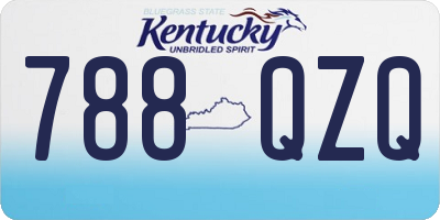 KY license plate 788QZQ