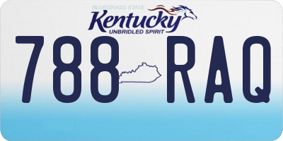 KY license plate 788RAQ