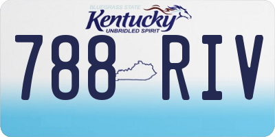 KY license plate 788RIV