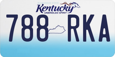 KY license plate 788RKA
