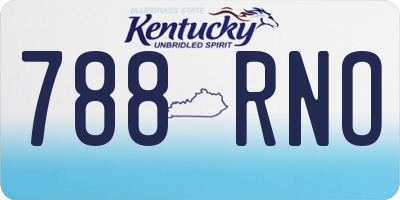 KY license plate 788RNO