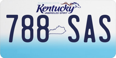 KY license plate 788SAS