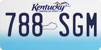 KY license plate 788SGM