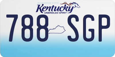 KY license plate 788SGP