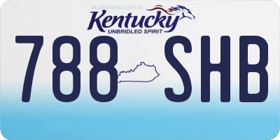 KY license plate 788SHB