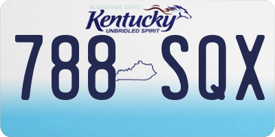KY license plate 788SQX