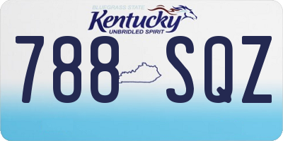 KY license plate 788SQZ
