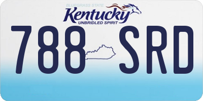 KY license plate 788SRD