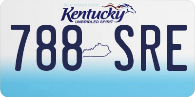 KY license plate 788SRE