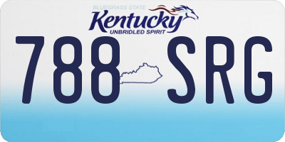 KY license plate 788SRG