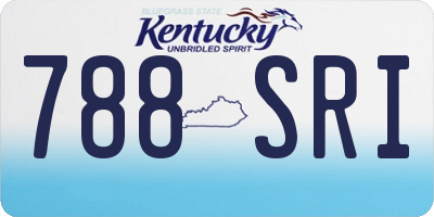 KY license plate 788SRI