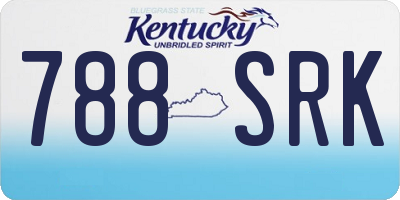 KY license plate 788SRK