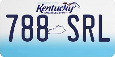 KY license plate 788SRL