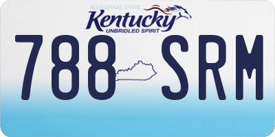 KY license plate 788SRM