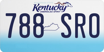 KY license plate 788SRO
