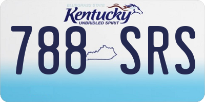 KY license plate 788SRS
