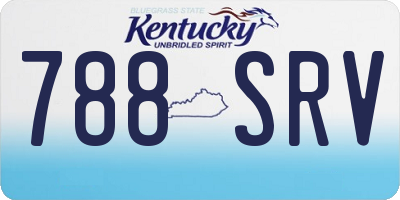 KY license plate 788SRV