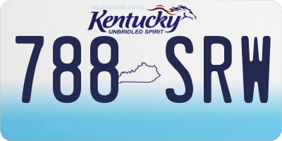 KY license plate 788SRW