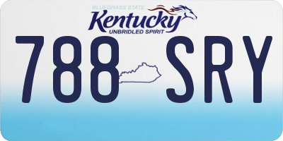 KY license plate 788SRY