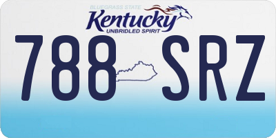 KY license plate 788SRZ