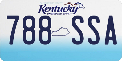 KY license plate 788SSA