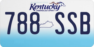 KY license plate 788SSB