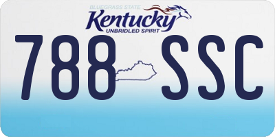KY license plate 788SSC