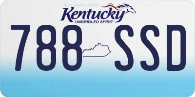KY license plate 788SSD