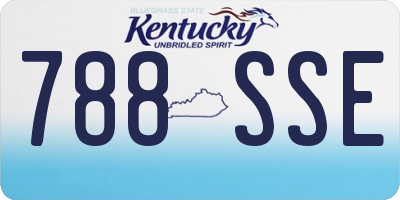 KY license plate 788SSE