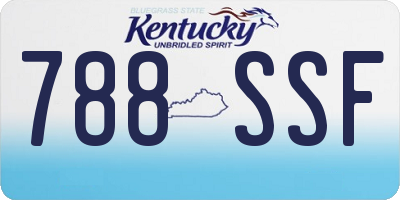 KY license plate 788SSF