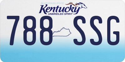 KY license plate 788SSG