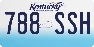 KY license plate 788SSH